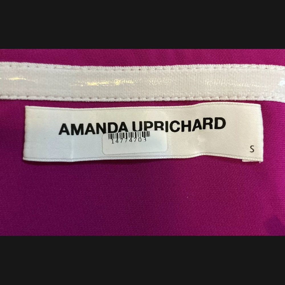 NEW AMANDA UPRICHARD Mandy Midi Dress Strapless High Slit Barbie Pink Small - Picture 8 of 8